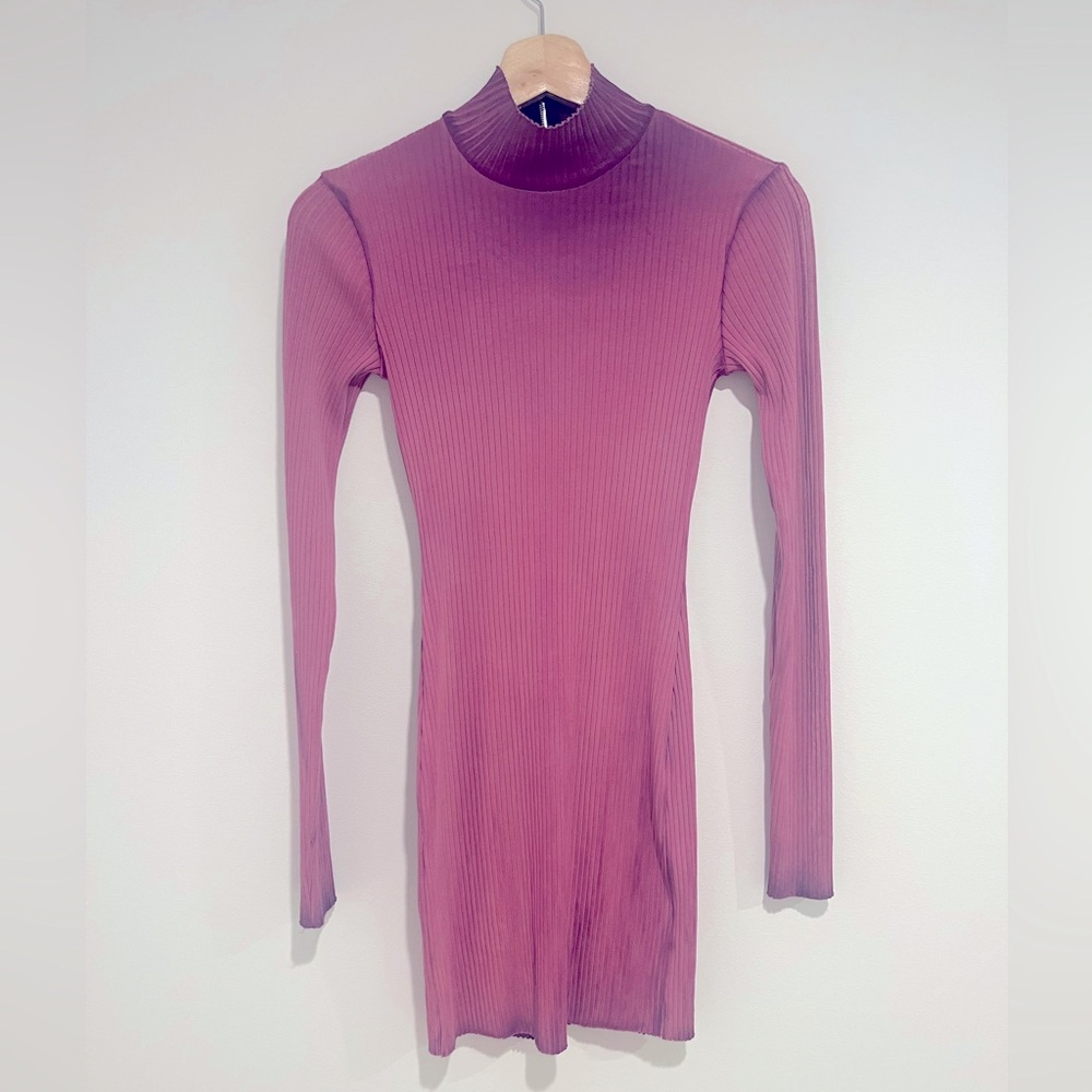 Cotton Citizen Mauve Long Sleeve Dress